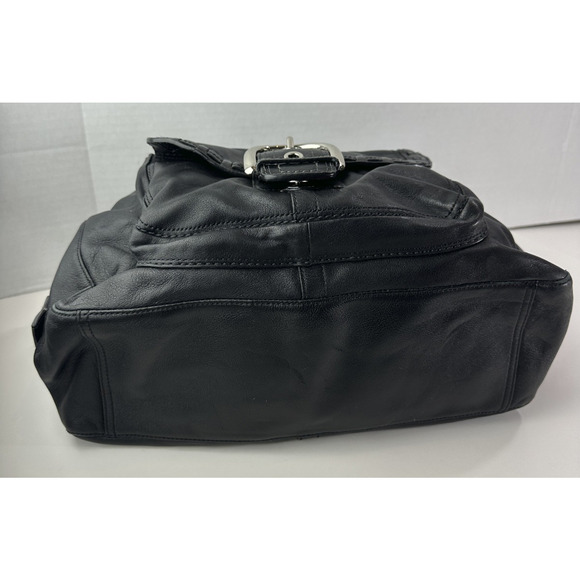 Coach Soho Courtney Buckle Domed Leather Shoulder Bag Flap Fold Over Satchel - Picture 8 of 16